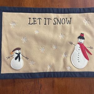 Holiday Table Runner and Placemat set Snowman